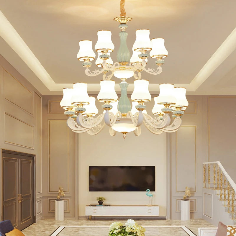 Modern ceramic chandelier for elegant indoor lighting