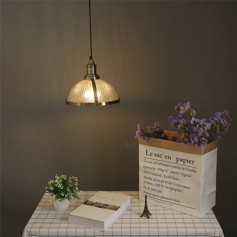 Industrial glass retro pendant light for modern interiors