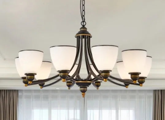 Classic iron and glass chandelier for indoor decoration - vue 16 sur 16