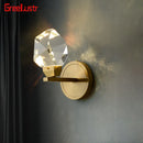 Modern luxury crystal LED wall light for home, bedside and hallway