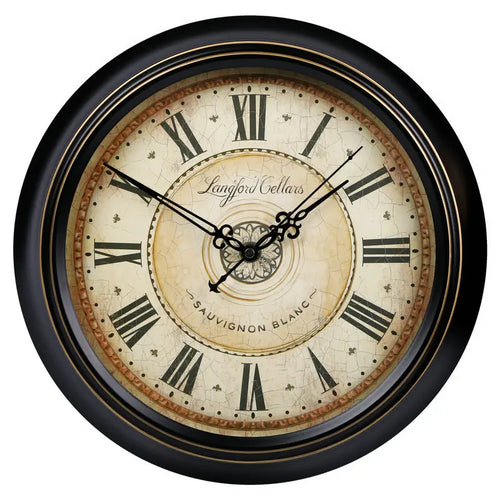 retro silent wall clock shabby chic style home decor - vue 12 sur 24