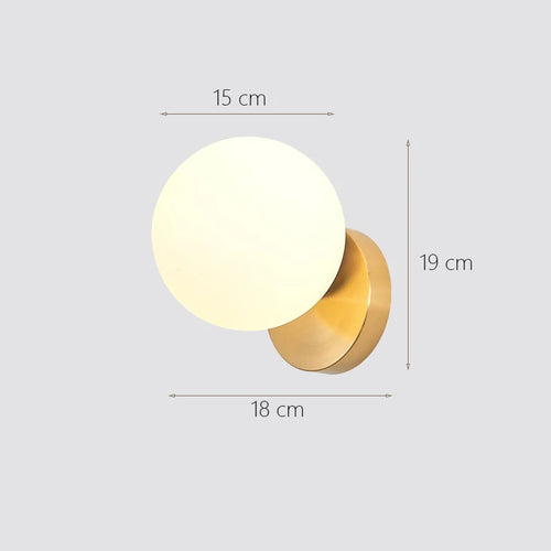 Glass moon wall light for interior decoration - vue 13 sur 14