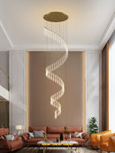 Modern long spiral design lamp for indoor hotel and hall