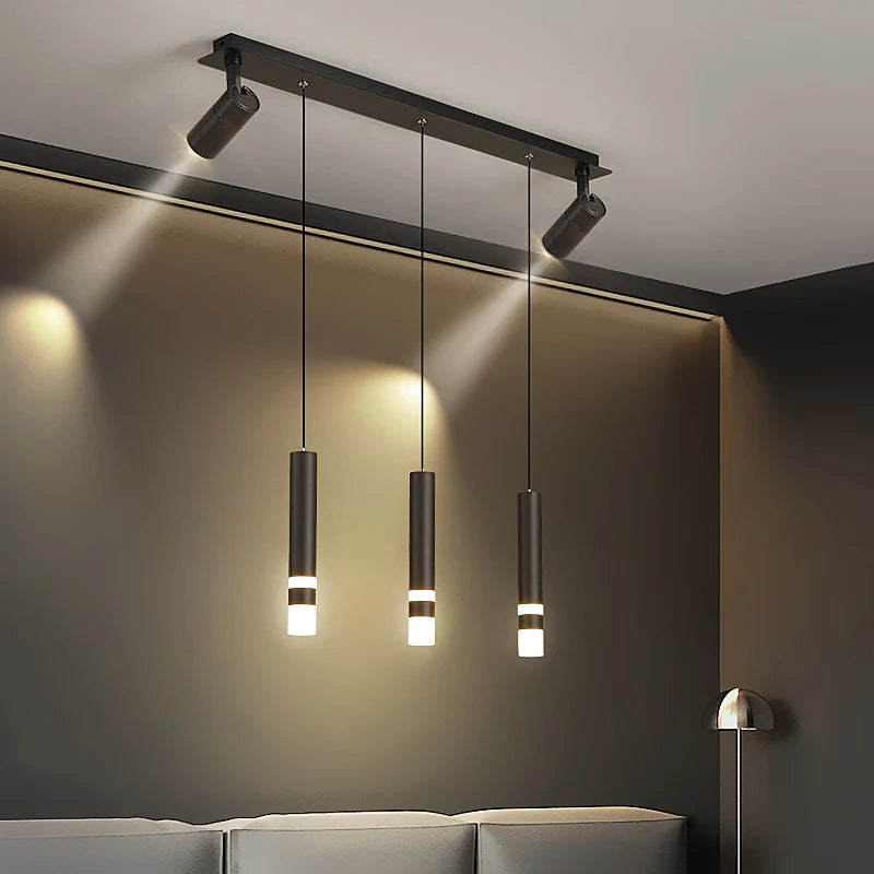 Minimalist modern three LED luxury pendant light for dining table