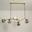 Nordic bird lamp modern chandelier with glass LED shade