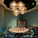 Chinese wooden pendant light with LED design for Japanese restaurant