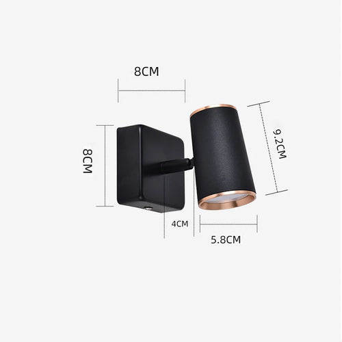 360-degree rotating LED bedside lamp for home and hotel - vue 4 sur 8