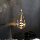 Nordic copper and crystal LED pendant light