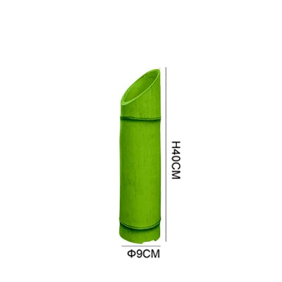 Green and yellow bamboo outdoor lamp - vue 11 sur 14