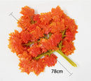 Set of 12 artificial maple leaves for autumn decoration