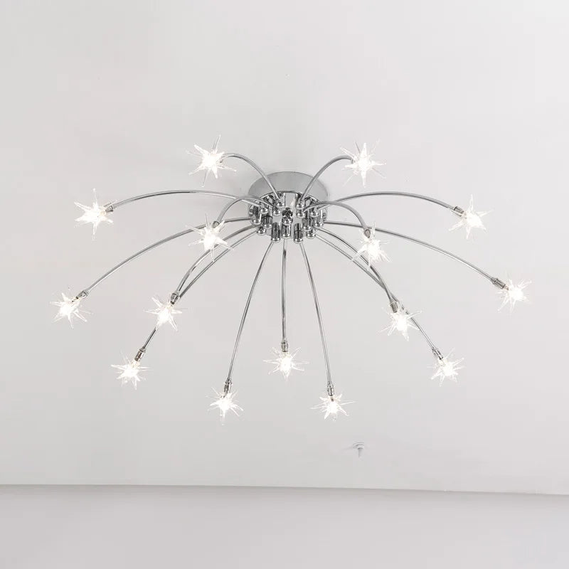 Modern chrome design chandelier with LED for home lighting