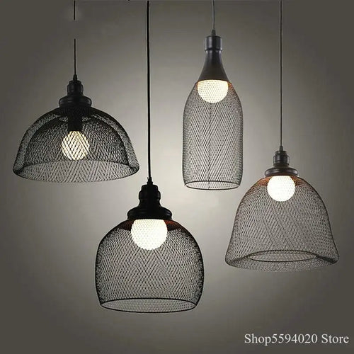 Retro loft birdcage chandelier in creative minimalist iron - vue 4 sur 18
