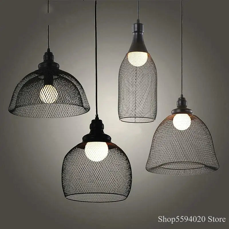 Retro loft birdcage chandelier in creative minimalist iron - vue 3 sur 18