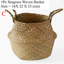 rattan seaweed wicker basket for storage and picnic