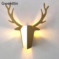 Modern antler wall light for interior decor