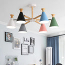 Nordic wooden pendant light for interior decor