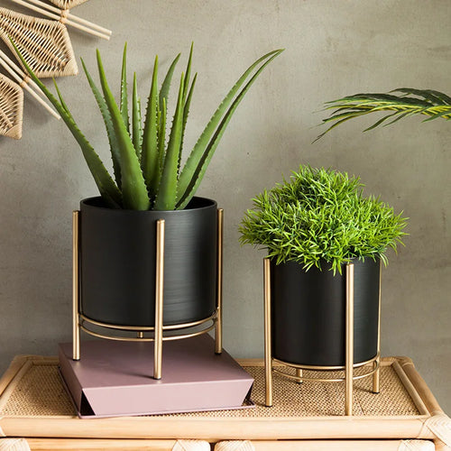 Nordic creative wrought iron vase for succulents - vue 2 sur 6