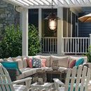 American vintage outdoor glass chandelier