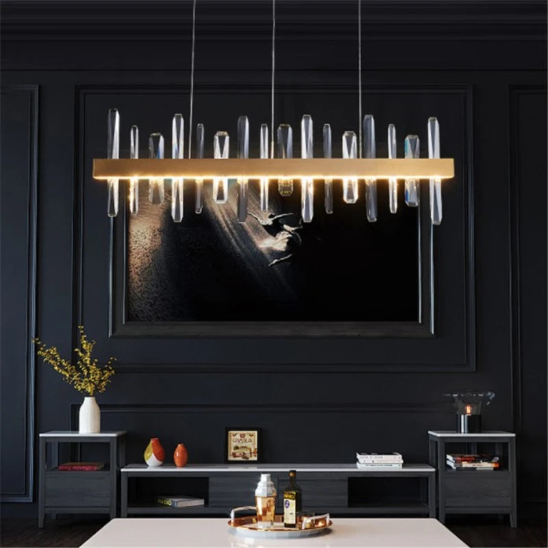 K9 crystal art deco chandelier with LED lighting