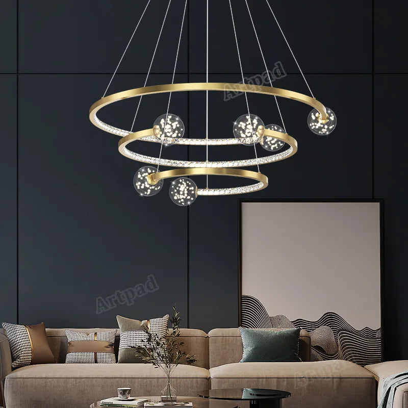 Luxury glass pendant light for elegant interiors