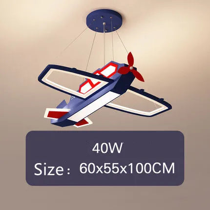 Children's airplane pendant light for bedroom