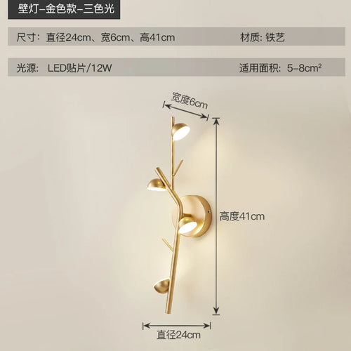 Modern decorative wall light with creative design for interiors - vue 6 sur 8