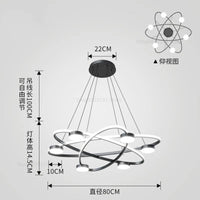 Post-modern LED pendant in Nordic acrylic design