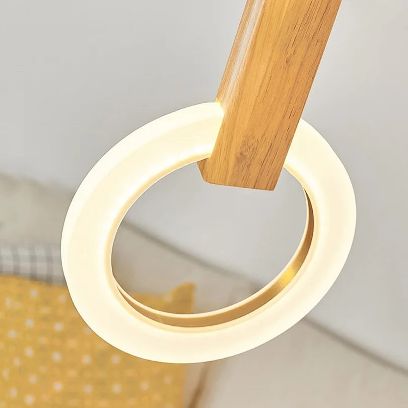Loft style LED pendant chandelier for staircase - vue 5 sur 17