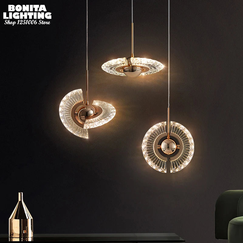 Modern acrylic UFO pendant light for interior decoration