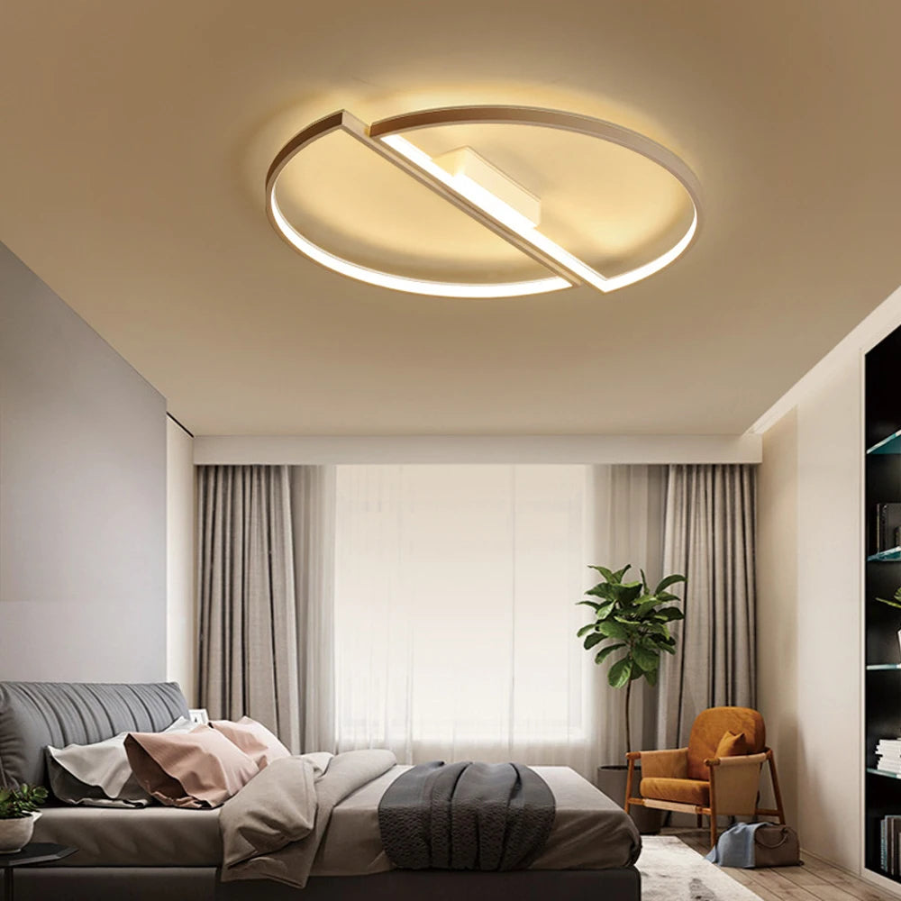 Modern semicircle LED ceiling light for Nordic decor