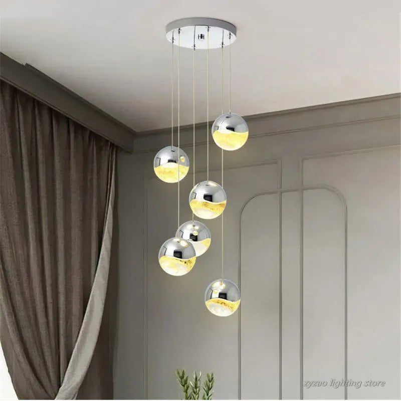 Modern glass pendant light for minimalist interior decor