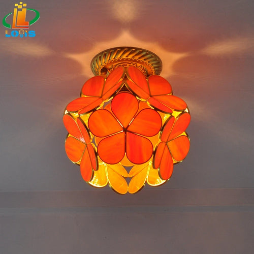Nordic style glass petal lamp for interior decoration - vue 9 sur 18
