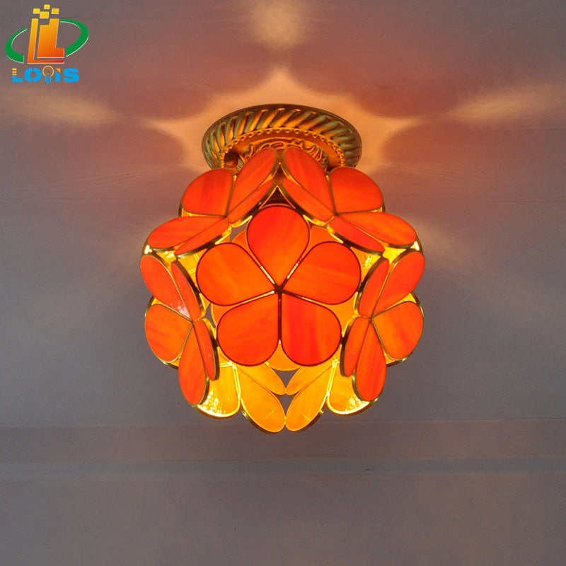 Nordic style glass petal lamp for interior decoration - vue 8 sur 18