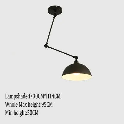 Foldable nordic aluminium pendant light with long LED arm - vue 8 sur 17