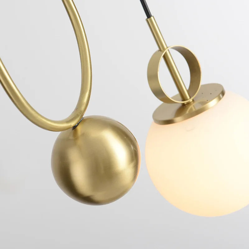 Creative glass ball pendant lamp for indoor use - vue 6 sur 7