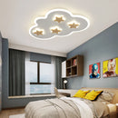Creative LED ceiling light with clouds and stars for children