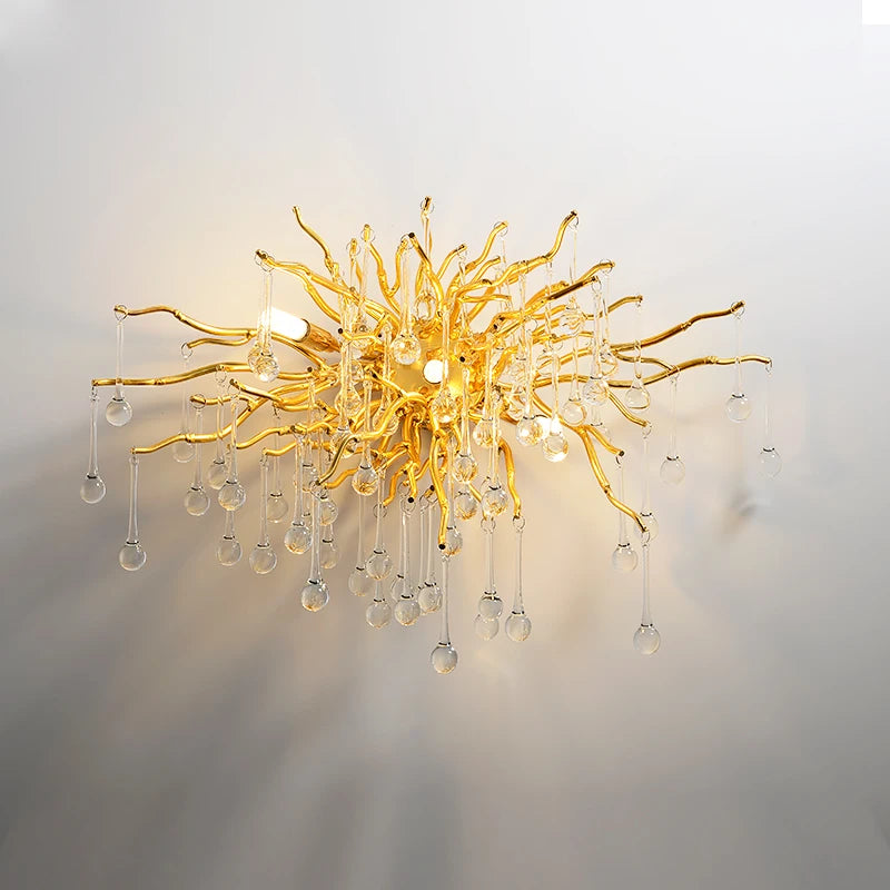 Luxury vintage crystal wall light for interior decoration