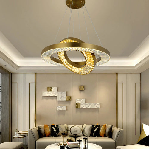 Luxury crystal chandelier modern Nordic style - vue 5 sur 12