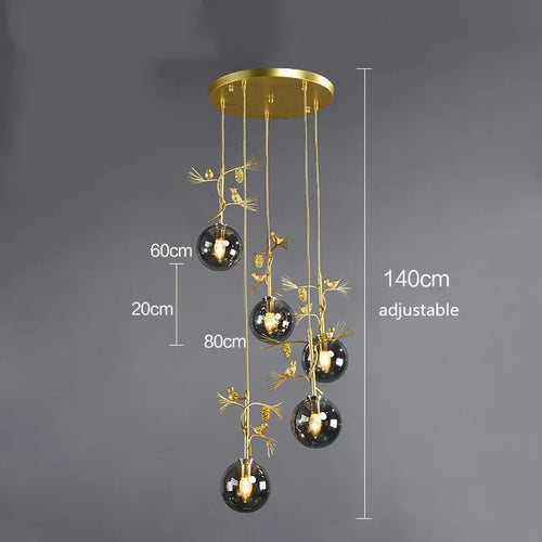 Modern glass pendant light for elegant interiors - vue 10 sur 15