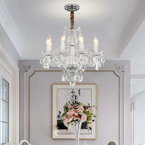 Gold crystal chandelier for elegant interior decoration - vue 5 sur 13