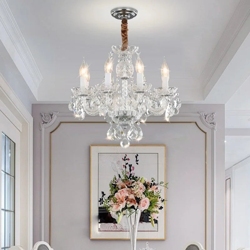 Gold crystal chandelier for elegant interior decoration - vue 5 sur 13