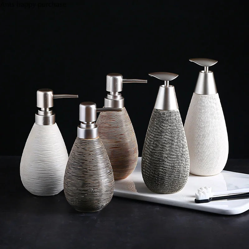 ceramic bottle for lotion, shower gel and soap