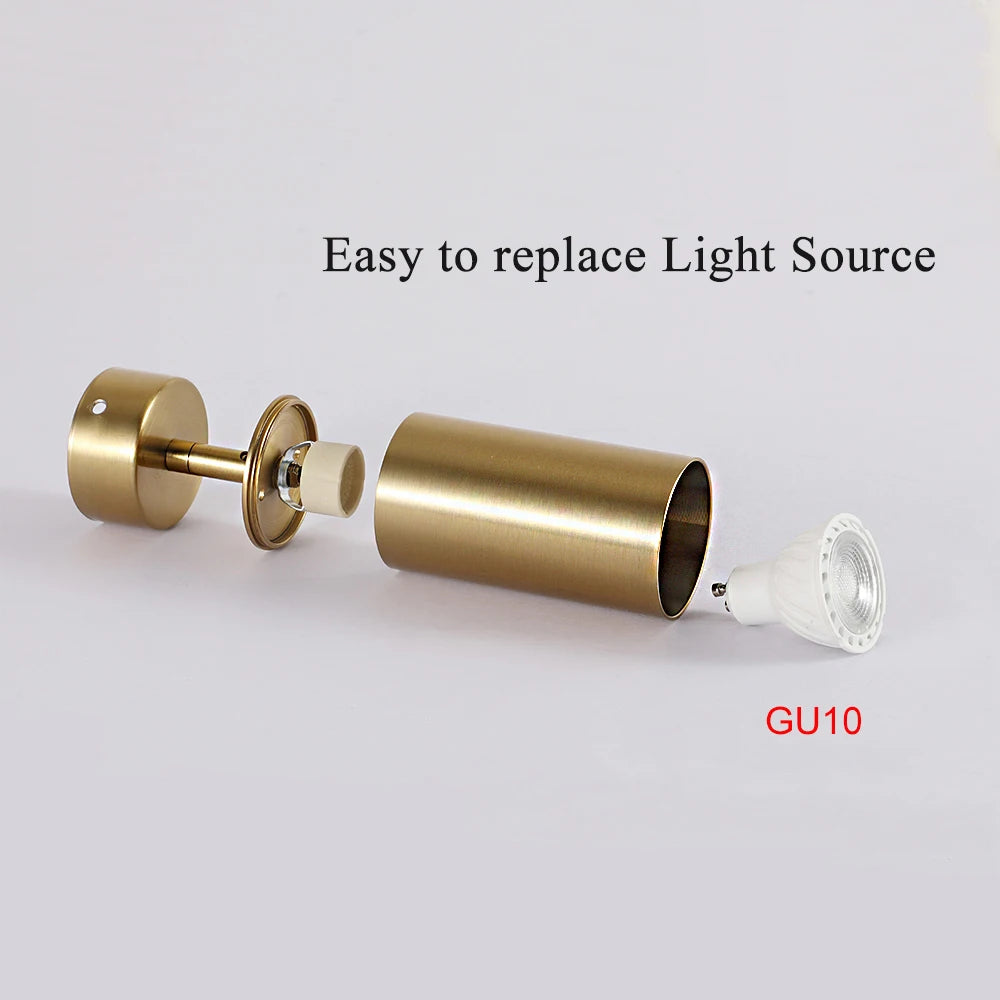360° rotatable vintage LED ceiling spotlight, replaceable