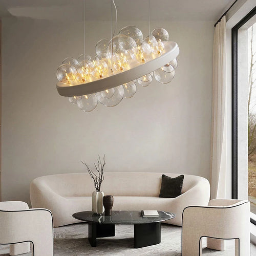 modern design clear glass chandelier for interior decoration - vue 3 sur 8