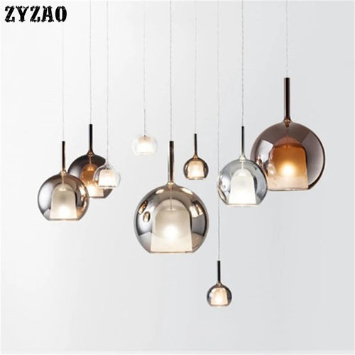 Modern nordic glass pendant light for elegant interiors - vue 3 sur 9