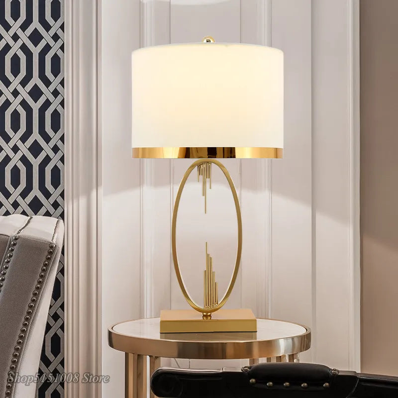 Nordic metal table lamp for living room and bedroom
