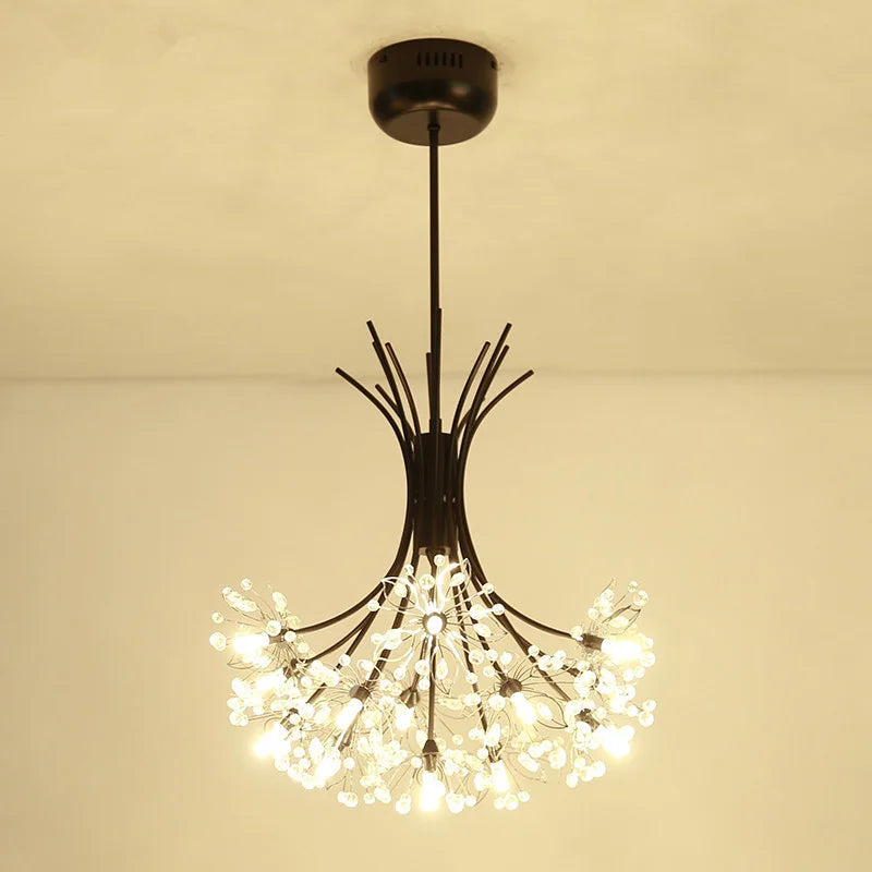 Decorative pendant light shaped like an American crystal bouquet