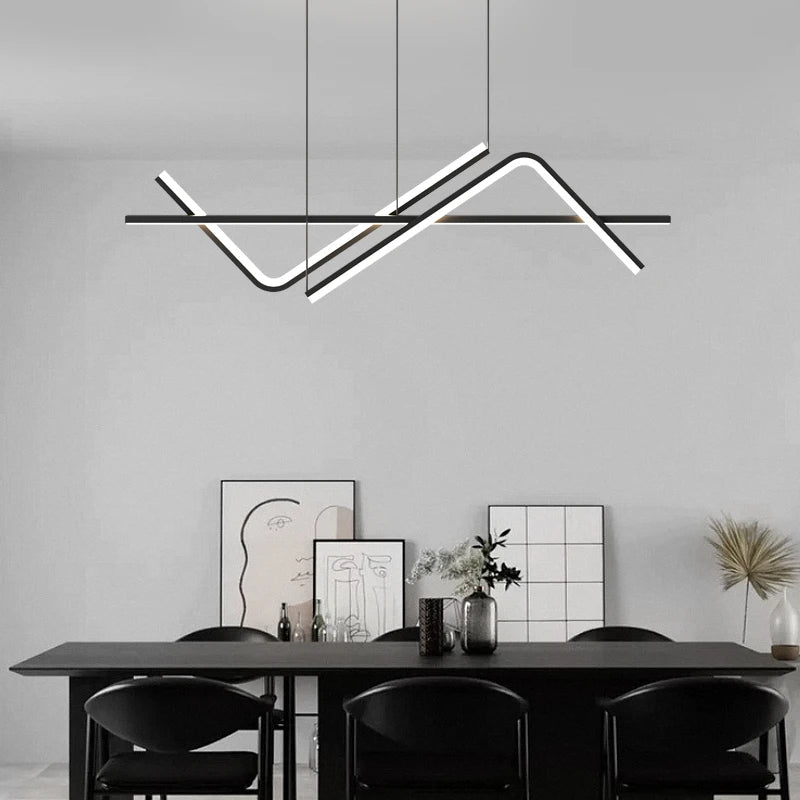 Modern LED chandelier for restaurant hotel café office - vue 5 sur 8