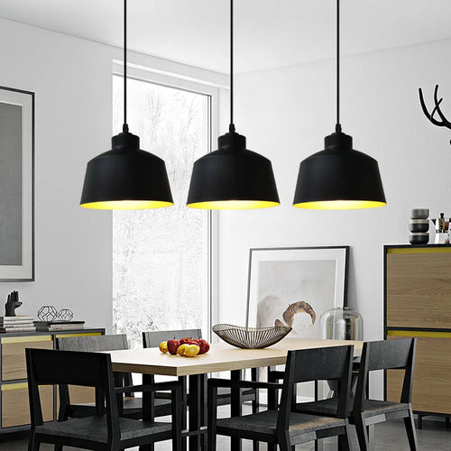 Modern nordic loft pendant light with 3 pendants for kitchen - vue 5 sur 9
