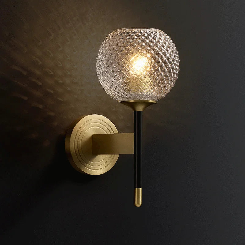 Nordic LED wall light with indoor lampshade